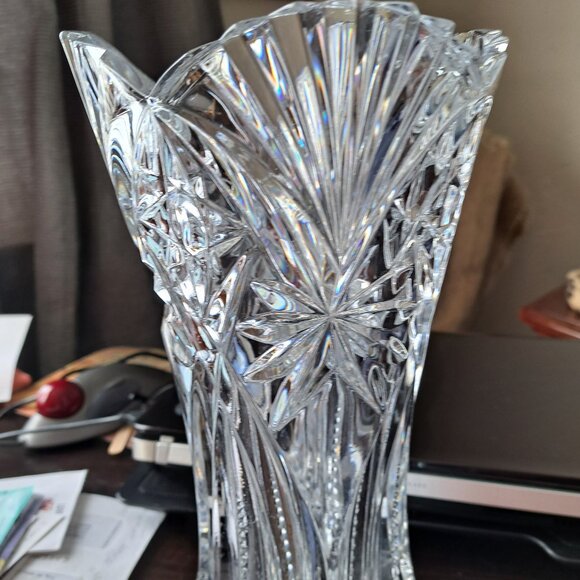 Vintage JG Durand Lead Crystal Blown Glass Vase - 8 3/4¨ Tall. - Picture 2 of 7